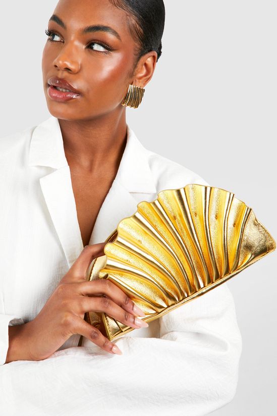 Odile | Metallic Shell Clutch