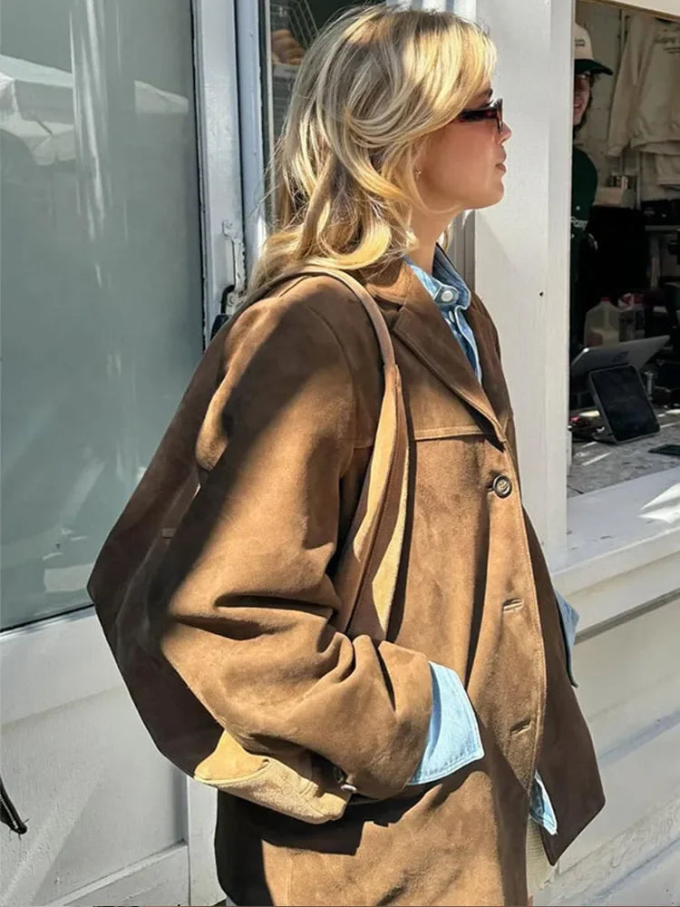 Marise | Suede-Look Overshirt Jacket
