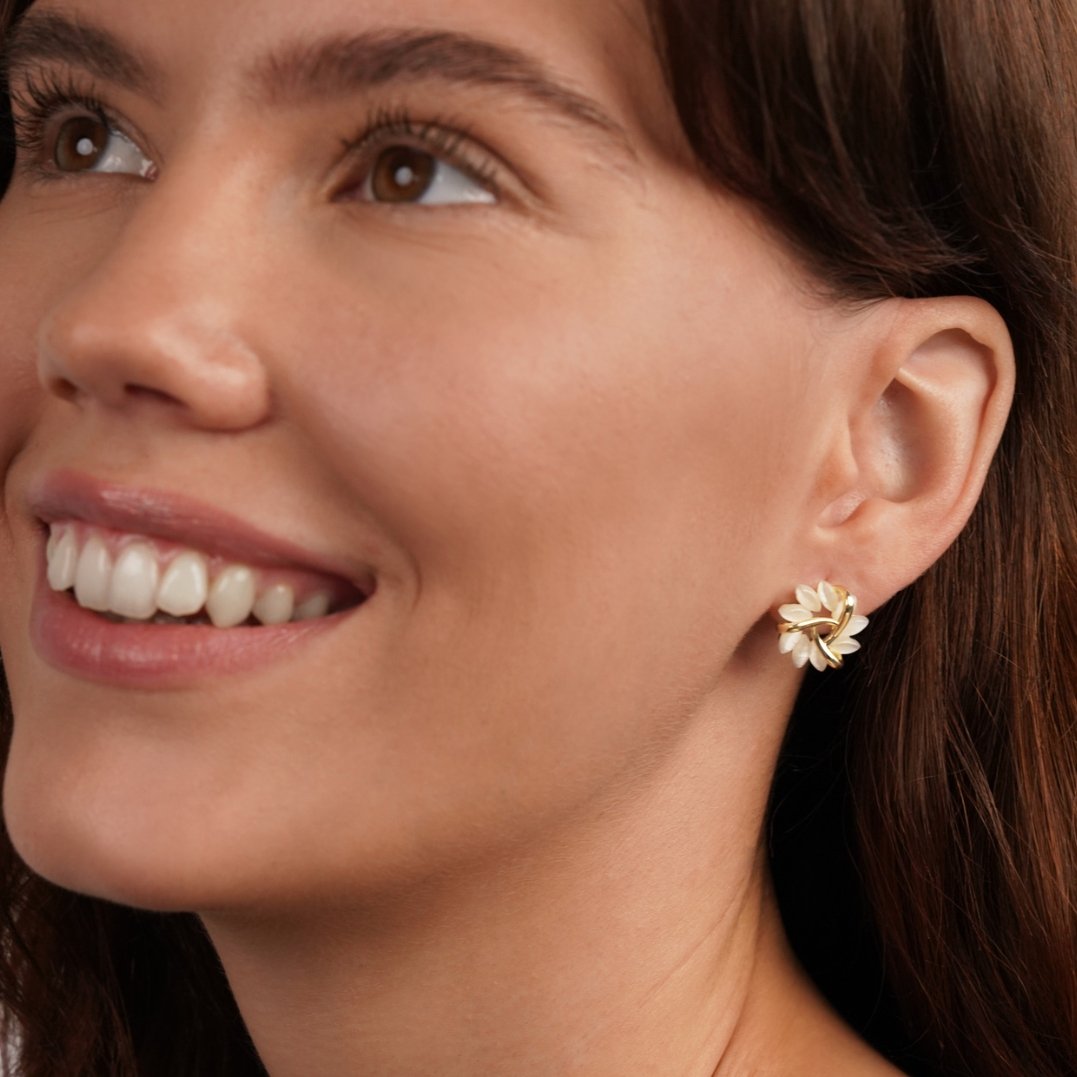 Flora | Opal Flower Stud Earrings