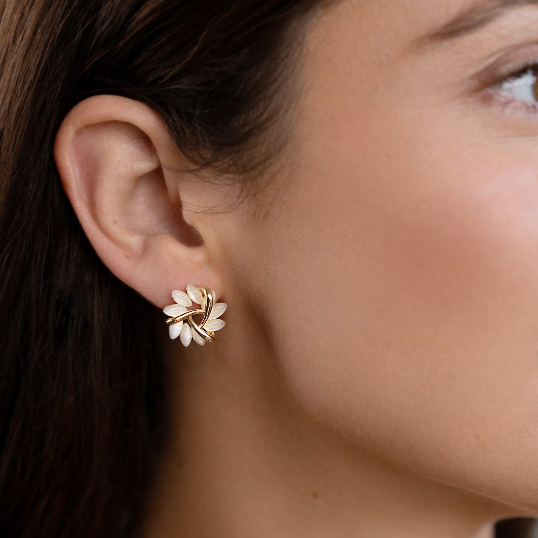 Flora | Opal Flower Stud Earrings
