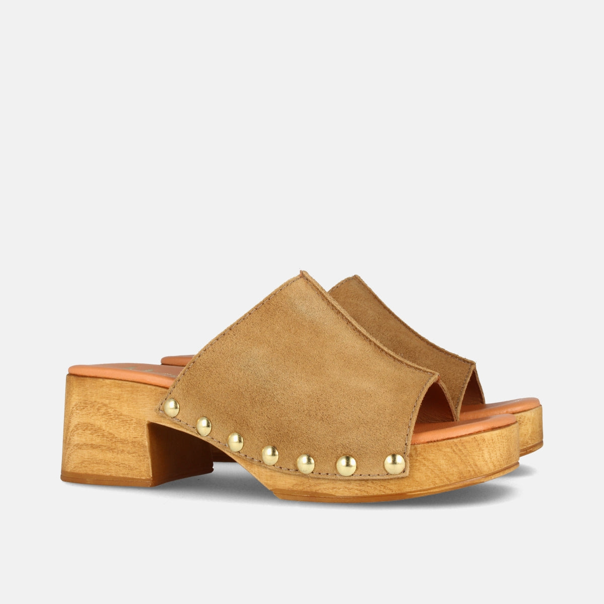 Isadora | Suede Wooden Clogs